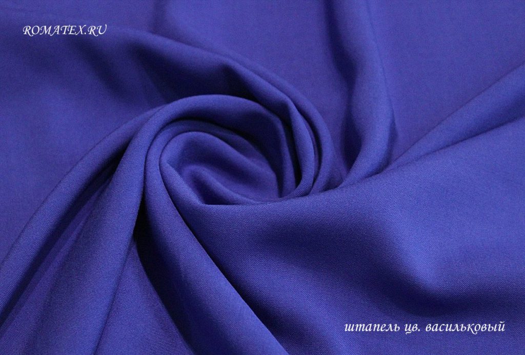 штапель цвет васильковый штапель цвет васильковый